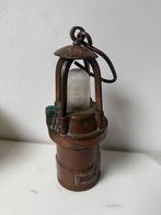 Oude mijnwerkerslamp koper steenkoolmijn, Ophalen of Verzenden