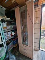 Eikenhout Vitrine Kast, Huis en Inrichting, Kasten | Vitrinekasten, Ophalen, 200 cm of meer, Eikenhout, 50 tot 100 cm