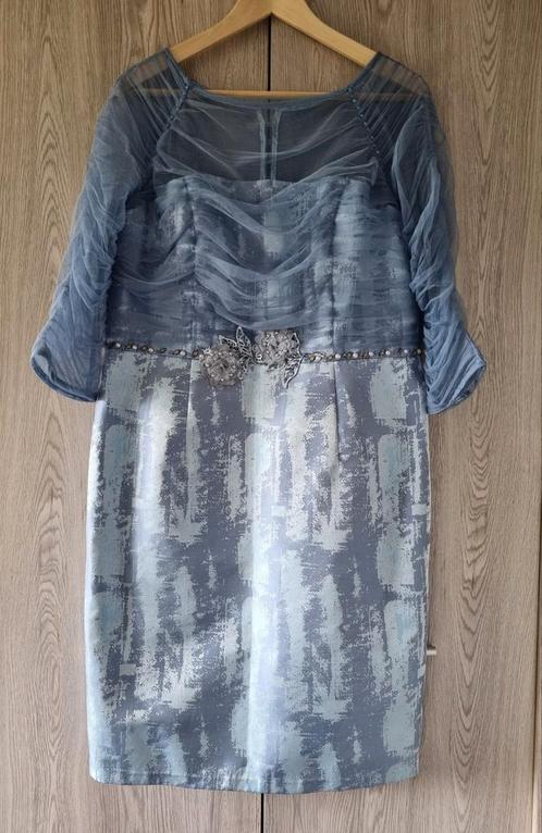 Feestjurk blauw, moeder van de bruid(egom)-jurk. Merk: Zeila, Kleding | Dames, Jurken, Zo goed als nieuw, Maat 46/48 (XL) of groter