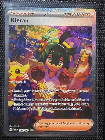Pokemon Kieran 218/167 Twilight Mascarade beschikbaar voor biedingen