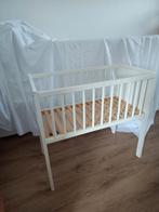 Wiegje hout wit Ikea, Gebruikt, Ophalen of Verzenden, Lattenbodem, Minder dan 140 cm