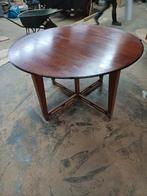 Te koop: Art deco eettafel. Kersenhout.140 cm doorsnede, Huis en Inrichting, Ophalen, Gebruikt, Rond, Vijf personen of meer