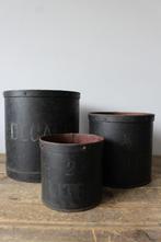 Lot van 3 oude Franse tonnen inhoudsmaten *Pronck & Praal*, Antiek en Kunst, Curiosa en Brocante, Ophalen of Verzenden