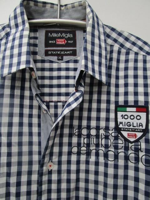 State of Art 1000 Miglia overhemd maat XL valt als L, Kleding | Heren, Blauw, Zo goed als nieuw, Halswijdte 41/42 (L), Ophalen