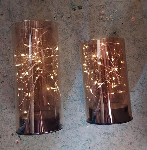 Vaasjes met verlichting, Huis en Inrichting, Woonaccessoires | Overige, Zo goed als nieuw, Ophalen