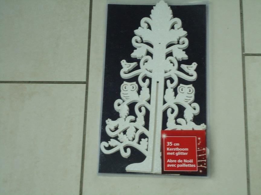 kerstboompje met glitters wit , zilverkleurig of goudkleurig, Diversen, Kerst, Ophalen of Verzenden, Nieuw
