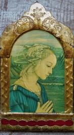 Goud verguld 3 luik drieluik Icoon Maria naar Filippo Lippi, Antiek en Kunst, Antiek | Religie, Ophalen of Verzenden
