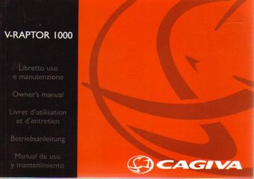 Cagiva V Raptor 1000 manual Betriebsanleitung (2882z) beschikbaar voor biedingen