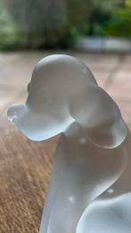 mat glazen hondje, Antiek en Kunst, Antiek | Glas en Kristal, Ophalen of Verzenden