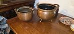 Antieke Koperen Ketels - Set van Twee, Antiek en Kunst, Ophalen of Verzenden, Koper