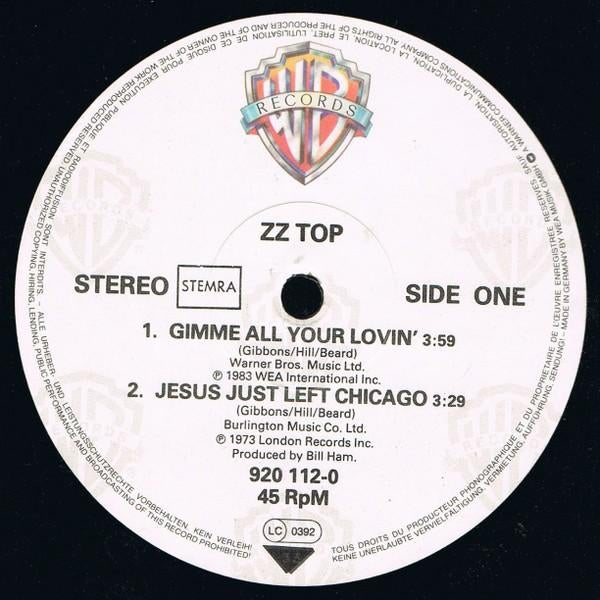 12" Maxi Single (1984) ZZ TOP - Gimme All Your Loving, Cd's en Dvd's, Vinyl Singles, Gebruikt, Maxi-single, Ophalen of Verzenden