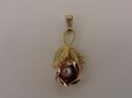 Gouden Teka hanger roosje met parel Theodore Klotz       G62