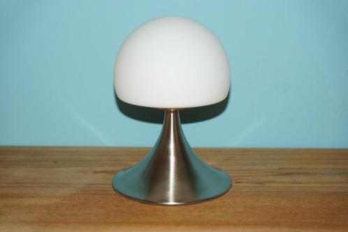 Paddestoel lampje met touch functie - retro look, Huis en Inrichting, Lampen | Tafellampen, Minder dan 50 cm, Glas, Metaal, Ophalen of Verzenden