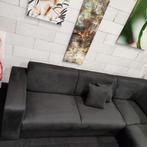*SHOWROOMMODEL | Hoekbank | Antraciet | Leer | Bank | Sofa, Modern design antraciet leer hoekbank bank bankstel sofa, 250 tot 300 cm