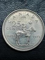 25 cent 1973 Canada royal canadian mounted police, Ophalen of Verzenden, Noord-Amerika, Losse munt