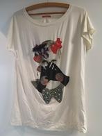 T shirt met afbeelding, wit, mt M/L, Kleding | Dames, T-shirts, Ophalen of Verzenden, Wit, Zo goed als nieuw