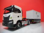TEKNO IVECO S-WAY GLOBE GROUP 87064, Hobby en Vrije tijd, Modelauto's | 1:50, Ophalen of Verzenden, Nieuw, Bus of Vrachtwagen