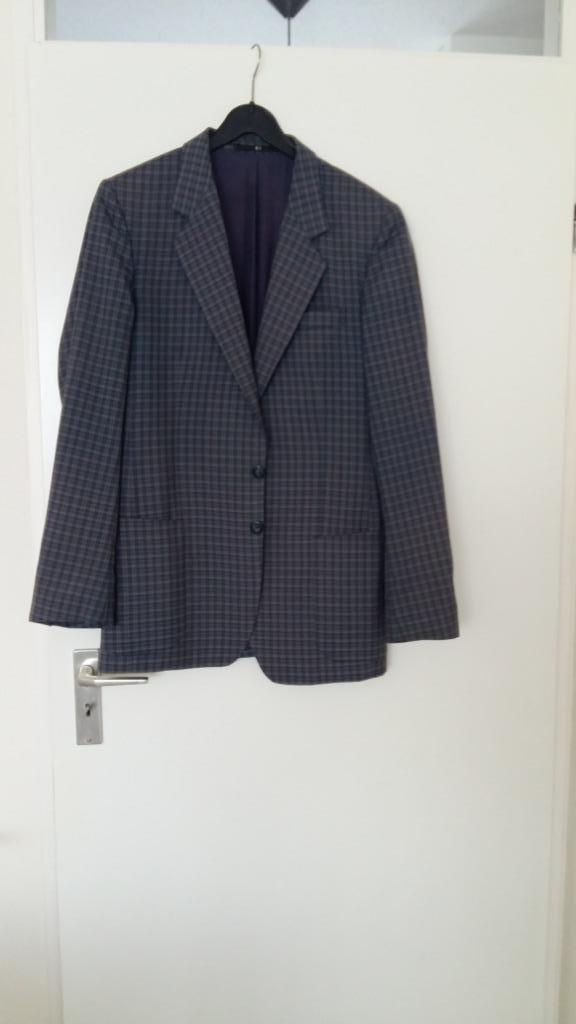 MOOI BLAUW/GRIJS GERUIT HERENCOLBERT, Kleding | Heren, Kostuums en Colberts, Gedragen, Overige maten, Blauw, Ophalen