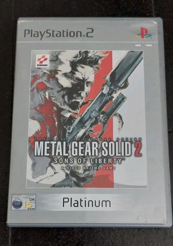 Playstation 2; Metal Gear Solid2: Sons of Liberty platinum beschikbaar voor biedingen