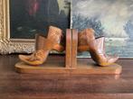 Set vintage boekensteunen, houten klompen Frankrijk, Ophalen of Verzenden