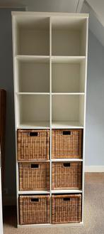 Witte Kast met vakken en manden, Huis en Inrichting, Ophalen, Gebruikt, 200 cm of meer, 50 tot 100 cm
