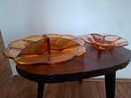 Vintage 2x serveer schalen van glas, Ophalen of Verzenden, Huis en Inrichting