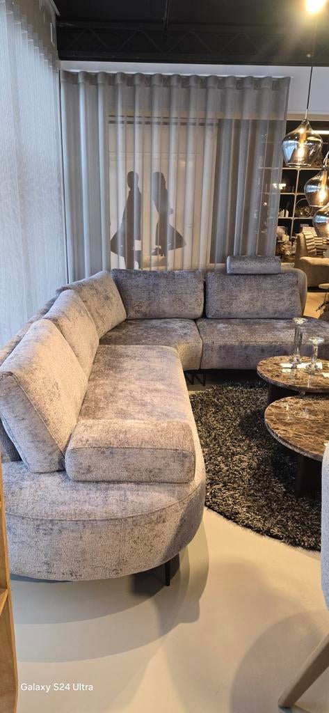 Showroommodel SEVN bank Danique stof Trenza 9 wood, Ophalen, 250 tot 300 cm, Hoekbank, Nieuw