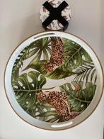 Kunststof dienblad panter / luipaard /cheeta. + onderzetters, Ophalen, Nieuw, Rond, Kunststof