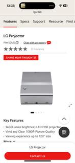 LG PH450UG Projector - Full HD LED, Ophalen of Verzenden, Gebruikt, LED, Full HD (1080)