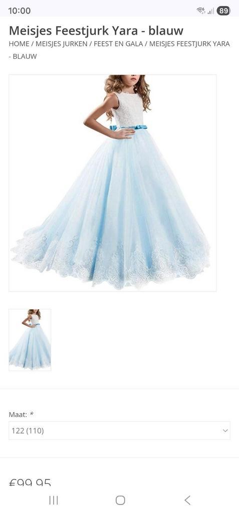 Blauwe Yara Feestjurk - Maat 158 (150), Kinderen en Baby's, Kinderkleding | Schoenen en Sokken, Nieuw, Overige typen, Meisje, Ophalen
