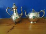 Verzilverde theepot en koffiepot Victoriaans, Ophalen of Verzenden, Zilver