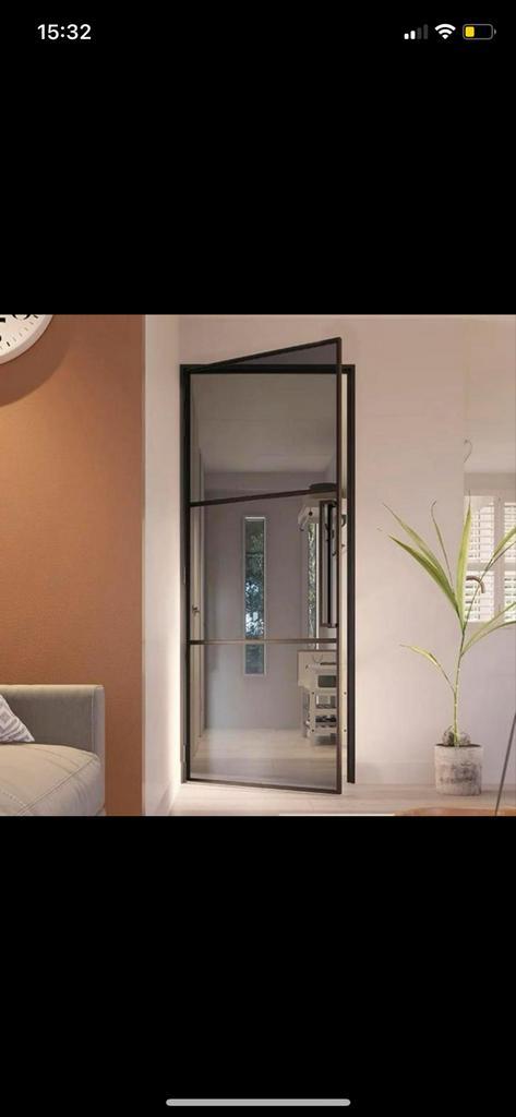Nieuwe Loftdeur - In Doos!, Doe-het-zelf en Verbouw, Deuren en Horren, Nieuw, Binnendeur, 200 tot 215 cm, 80 tot 100 cm, Glas