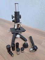 Reichert Wien microscoop in houten draagkist met toebehoren, Ophalen, Gebruikt, Minder dan 400x, Biologische microscoop