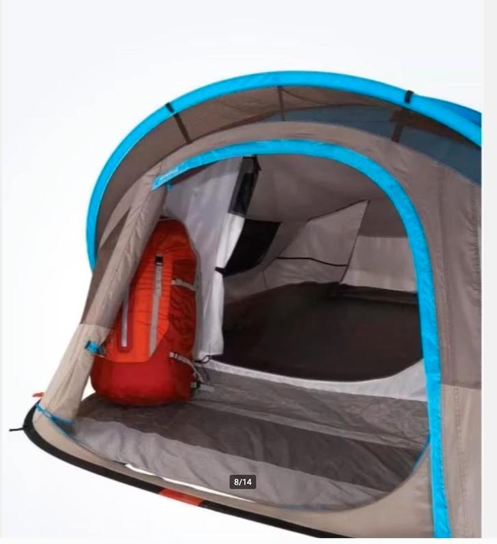 Quechua 2 Seconds XL Air 3-persoons tent, Caravans en Kamperen, Tenten, tot en met 3, Gebruikt, Ophalen of Verzenden