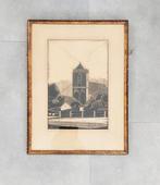 Ets gravure titel: Eemnes Binnen Hervormde Kerk. Kees Koeman, Antiek en Kunst, Ophalen of Verzenden