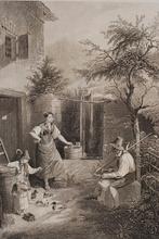 Tiroler boeren, de rust van de maaier (1849), Ophalen of Verzenden, Voor 1940, Gebruikt, Overige onderwerpen