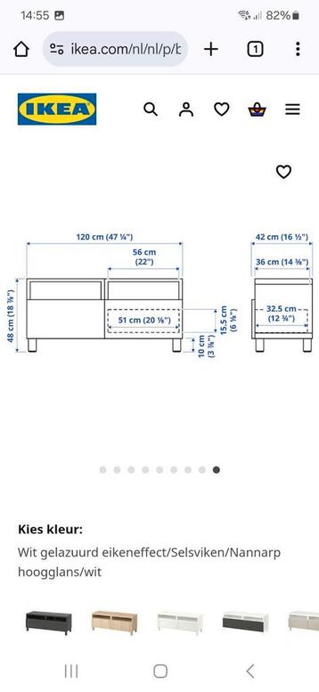 Ikea besta tv-meubel wit met hoogglans fronten. - afbeelding 6
