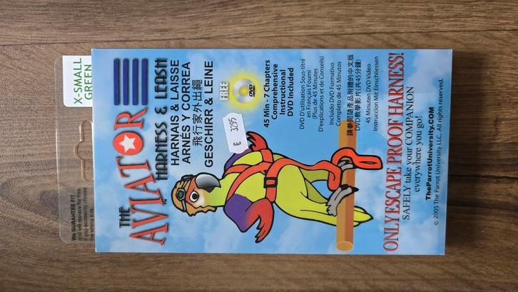 Aviator vogeltuigje incl. Instructie dvd, Dieren en Toebehoren, Vogels | Toebehoren, Zo goed als nieuw, Ophalen of Verzenden