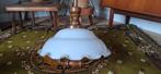 Hanglamp vintage treklamp witte glazen kap brocante, Ophalen of Verzenden, Minder dan 50 cm