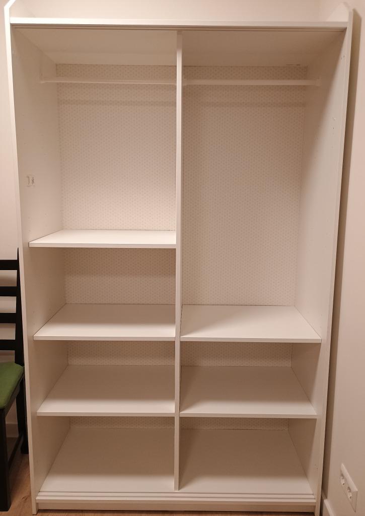 IKEA HAUGA Schuifkast 118x55x199 cm ZONDER DEUREN, Huis en Inrichting, Kasten | Kledingkasten, Zo goed als nieuw, 100 tot 150 cm