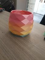 Kleurrijke Bloempot - Geometrisch Design, Tuin en Terras, Bloempotten, Ophalen, Kunststof, Rond, Binnen