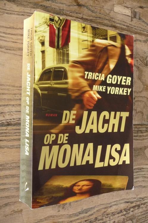 De jacht op de Mona Lisa - Tricia Goyer (christelijke roman), Boeken, Romans, Zo goed als nieuw, Nederland, Ophalen of Verzenden