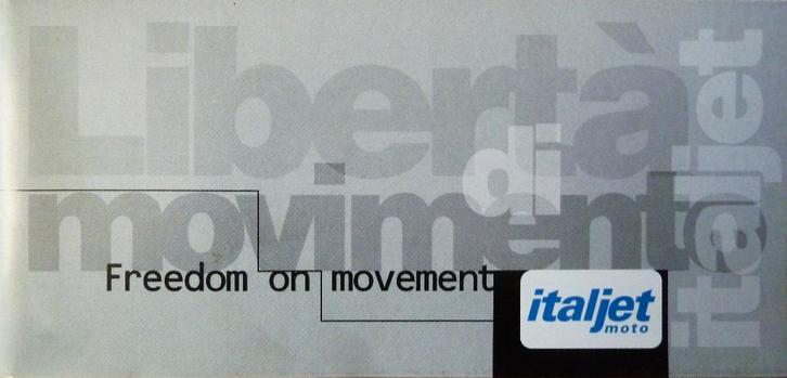 Folder ITALJET Dragster Velocifero Torpedo Fast Boy 1998, Fietsen en Brommers, Handleidingen en Instructieboekjes, Nieuw, Ophalen of Verzenden