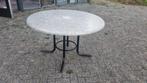 Terras tafels 120 cm, Gebruikt, Rond, Ophalen of Verzenden, 100 tot 150 cm
