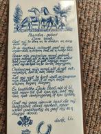 Delfts blauw Paarden- gebed tegel "Lieve Baas", Huis en Inrichting, Woonaccessoires | Tekstborden en Spreuken, Ophalen of Verzenden