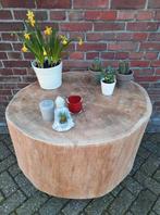 ❗GROTE ROBUUSTE EIKEN STAM RAFEL SALONTAFEL BIJZETTAFEL HOUT, Ophalen, Nieuw