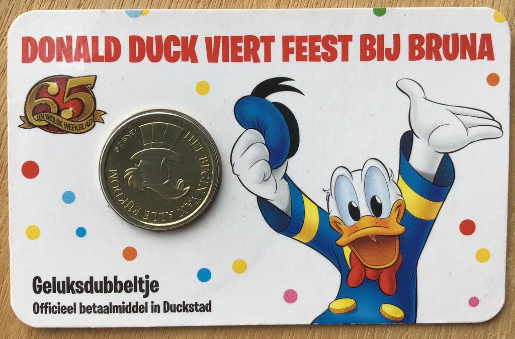 Geluksdubbeltje Dagobert Duck uit 2017 - NIEUW, Verzamelen, Disney, Nieuw, Overige typen, Donald Duck, Ophalen of Verzenden