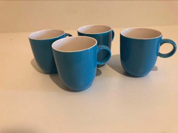 Blauwe mokken 4x  NIEUW beschikbaar voor biedingen