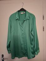 Damesblouse groen satijn maat 46, Verzenden, Zo goed als nieuw, Maat 46/48 (XL) of groter, Groen