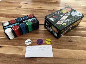 Pokerset (2) Texas Hold em (mits spelregels + Speelmat) beschikbaar voor biedingen